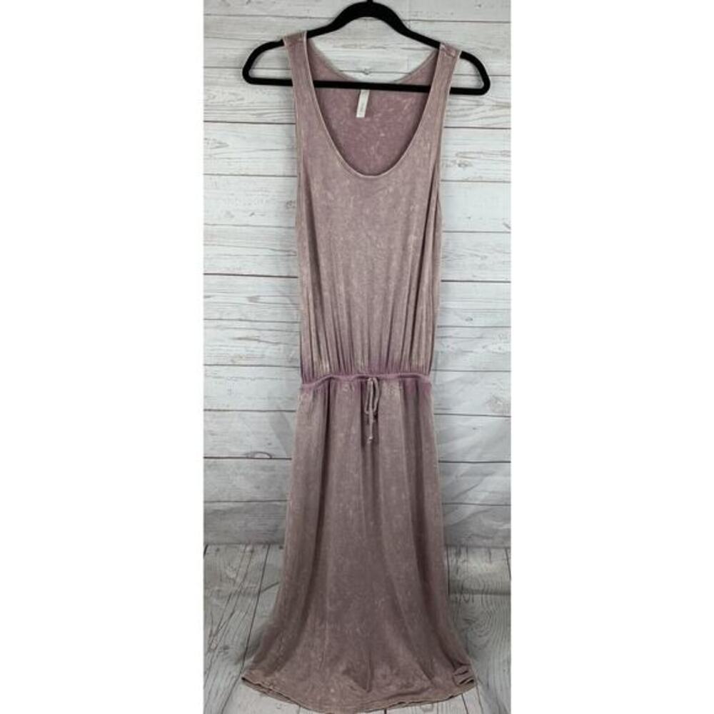 Primi Maxi Dress Womens small purple weathered‎ tank maxi dress-drawstring waist